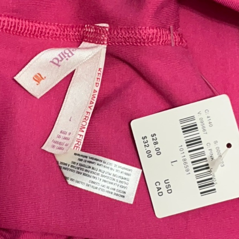 ANTHROPOLOGIE The LyreBird CottonCloud Asymmetric Cutout Bralette M Hot Pink NWT - Picture 6 of 10